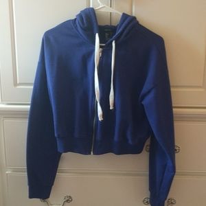 Forever 21 cropped zip up sweater